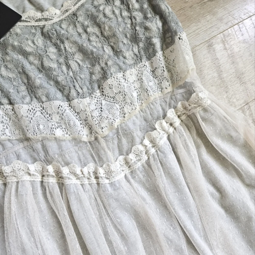 NWT Archer+Arrow Lace Overlay Midi Dress - Picture 7 of 16